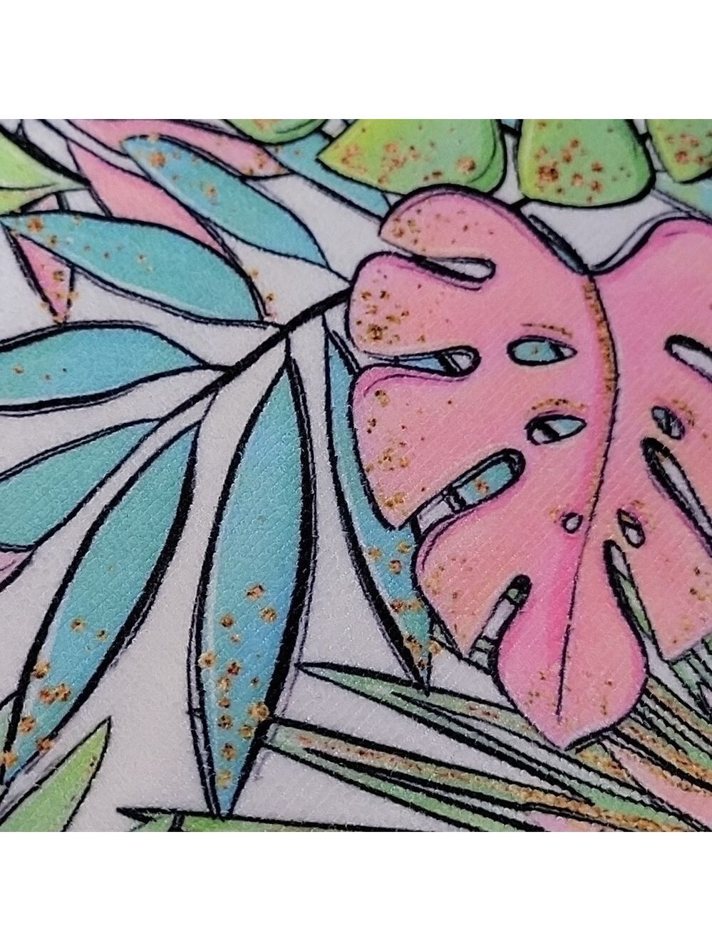 Tropical Leaf Print Round Microfiber Beach Towel EUC/NWOT - Picture 4 of 5